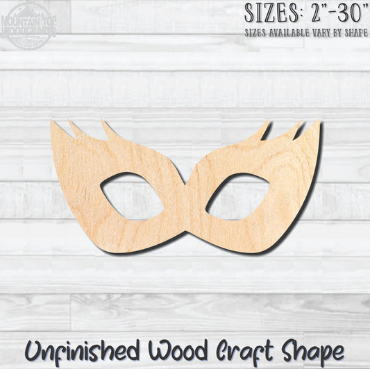 Masquerade Mardi Gras Mask 15 Unfinished Wood Shape Blank Laser Engraved Cutout Woodcraft Craft Supply