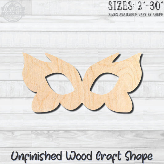 Masquerade Mardi Gras Mask 16 Unfinished Wood Shape Blank Laser Engraved Cutout Woodcraft Craft Supply