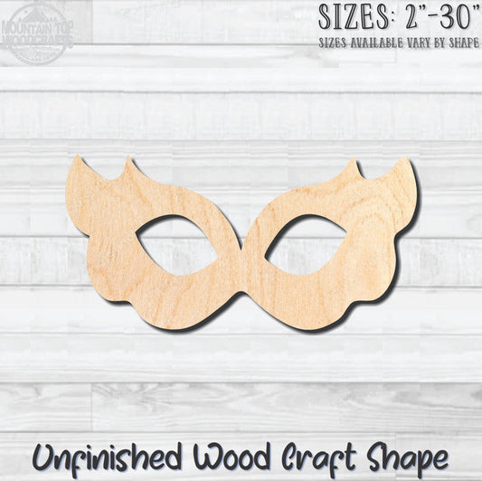 Masquerade Mardi Gras Mask 38 Unfinished Wood Shape Blank Laser Engraved Cutout Woodcraft Craft Supply