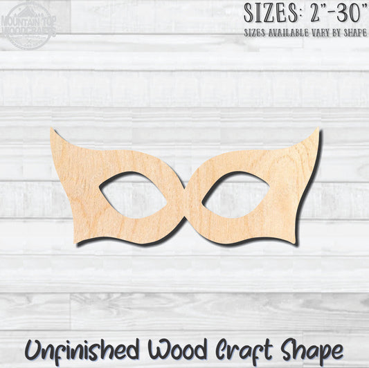 Masquerade Mardi Gras Mask 17 Unfinished Wood Shape Blank Laser Engraved Cutout Woodcraft Craft Supply