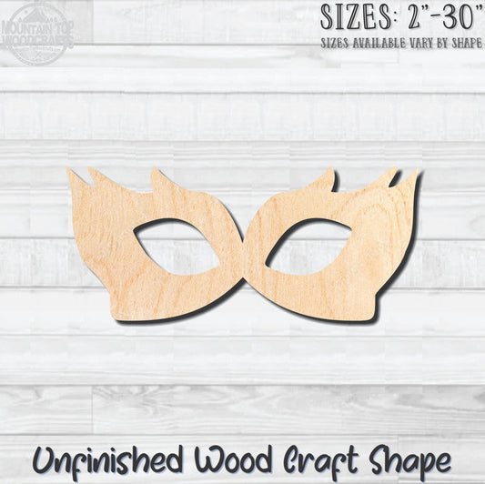 Masquerade Mardi Gras Mask 18 Unfinished Wood Shape Blank Laser Engraved Cutout Woodcraft Craft Supply