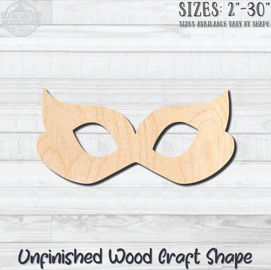 Masquerade Mardi Gras Mask 19 Unfinished Wood Shape Blank Laser Engraved Cutout Woodcraft Craft Supply