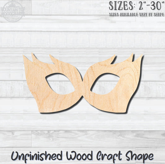 Masquerade Mardi Gras Mask 20 Unfinished Wood Shape Blank Laser Engraved Cutout Woodcraft Craft Supply