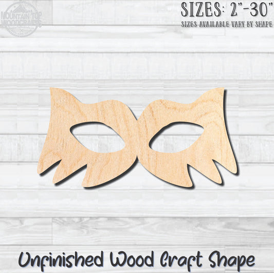 Masquerade Mardi Gras Mask 21 Unfinished Wood Shape Blank Laser Engraved Cutout Woodcraft Craft Supply