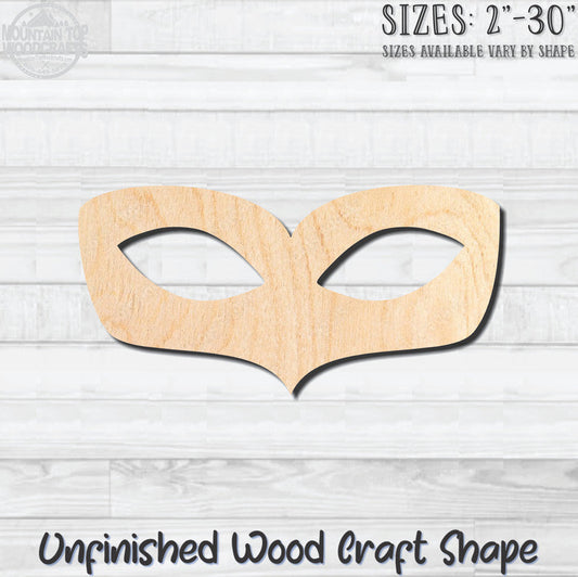 Masquerade Mardi Gras Mask 24 Unfinished Wood Shape Blank Laser Engraved Cutout Woodcraft Craft Supply