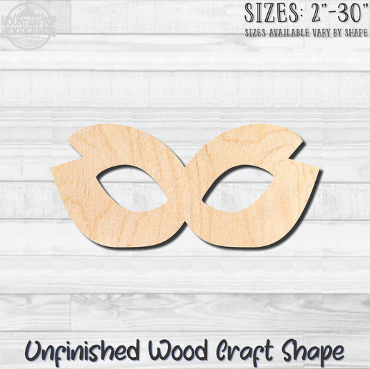 Masquerade Mardi Gras Mask 25 Unfinished Wood Shape Blank Laser Engraved Cutout Woodcraft Craft Supply
