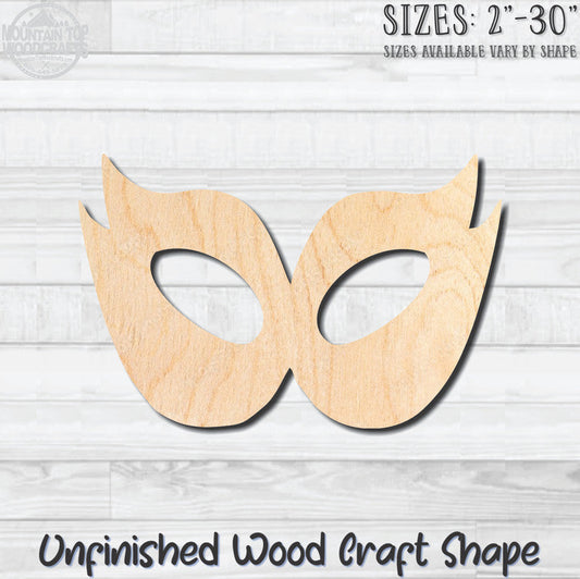 Masquerade Mardi Gras Mask 26 Unfinished Wood Shape Blank Laser Engraved Cutout Woodcraft Craft Supply