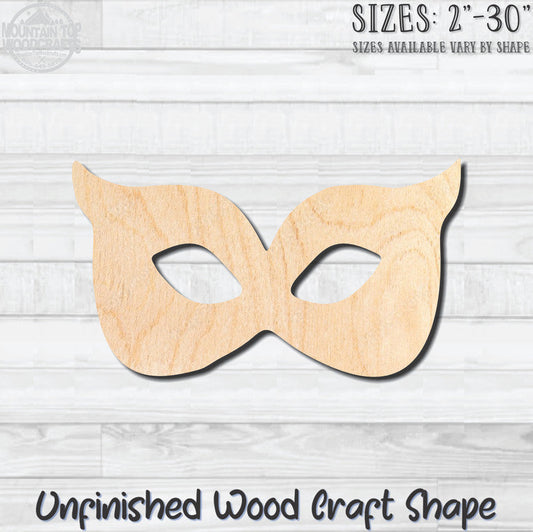 Masquerade Mardi Gras Mask 27 Unfinished Wood Shape Blank Laser Engraved Cutout Woodcraft Craft Supply