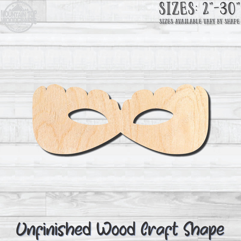 Masquerade Mardi Gras Mask 28 Unfinished Wood Shape Blank Laser Engraved Cutout Woodcraft Craft Supply