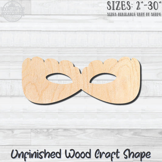 Masquerade Mardi Gras Mask 28 Unfinished Wood Shape Blank Laser Engraved Cutout Woodcraft Craft Supply