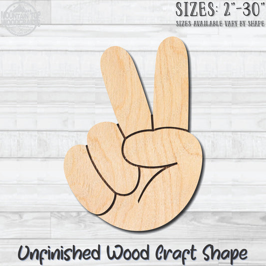 Shaka Surf Fingers Unfinished Wood Shape Blank Laser Engraved Cut Out Woodcraft Craft Supply