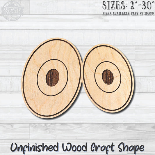 Googly Wiggle Worry Eyes Unfinished Wood Shape Blank Laser Engraved Cutout Woodcraft Craft Supply