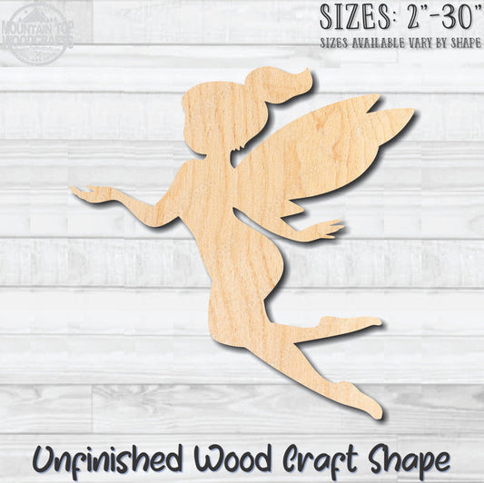 Fairy 1 Unfinished Wood Shape Blank Laser Engraved Cutout Woodcraft Craft