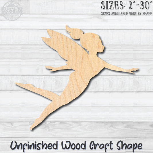 Fairy 2 Unfinished Wood Shape Blank Laser Engraved Cutout Woodcraft Craft