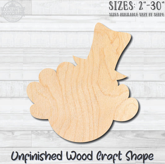Clown Head Face 1 Unfinished Wood Shape Blank Laser Engraved Cutout Woodcraft Craft