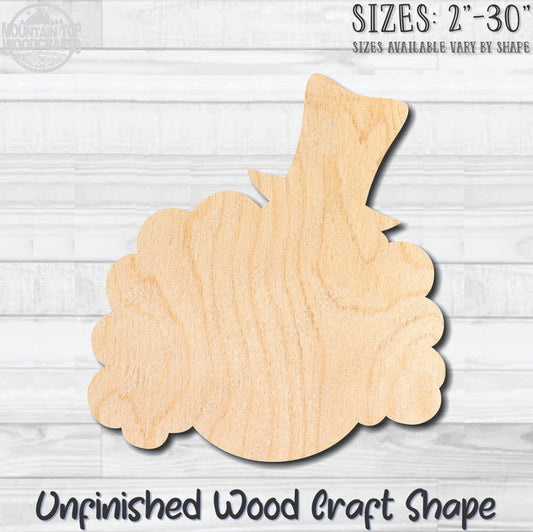 Clown Head Face 4 Unfinished Wood Shape Blank Laser Engraved Cutout Woodcraft Craft