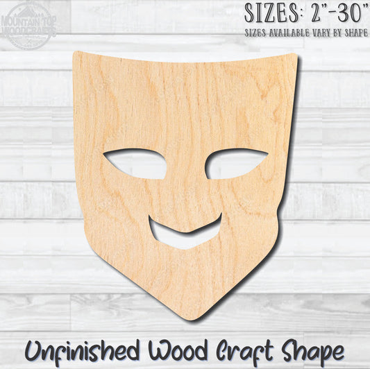 Masquerade Mardi Gras Mask 31 Unfinished Wood Shape Blank Laser Engraved Cutout Woodcraft Craft Supply