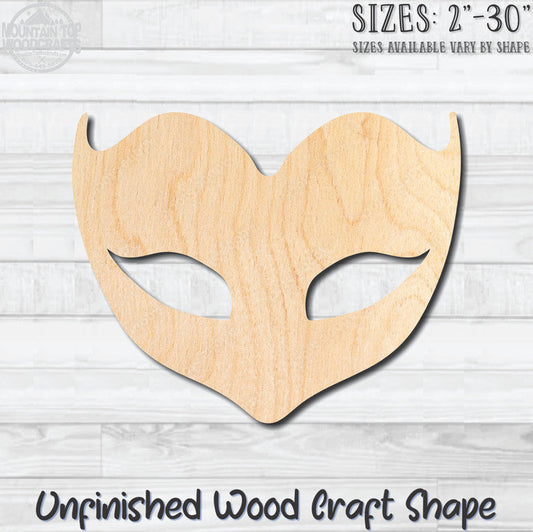 Masquerade Mardi Gras Mask 32 Unfinished Wood Shape Blank Laser Engraved Cutout Woodcraft Craft Supply