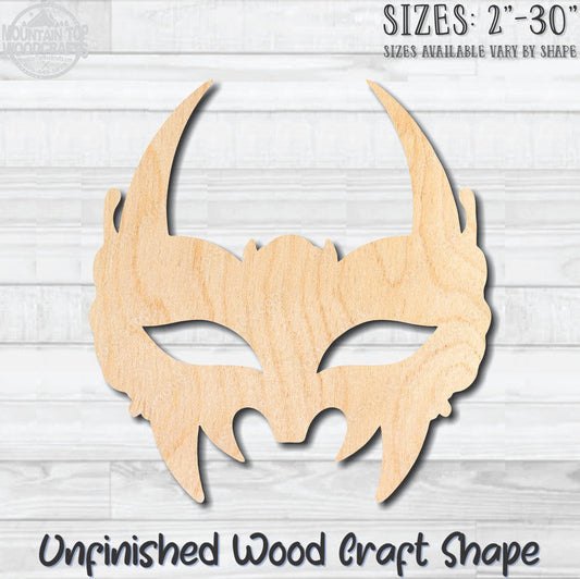Masquerade Mardi Gras Mask 35 Unfinished Wood Shape Blank Laser Engraved Cutout Woodcraft Craft Supply