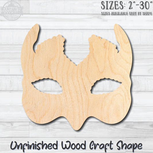 Masquerade Mardi Gras Mask 36 Unfinished Wood Shape Blank Laser Engraved Cutout Woodcraft Craft Supply