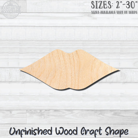 Lips 2 Unfinished Wood Shape Blank Laser Engraved Cutout Woodcraft Craft Supply