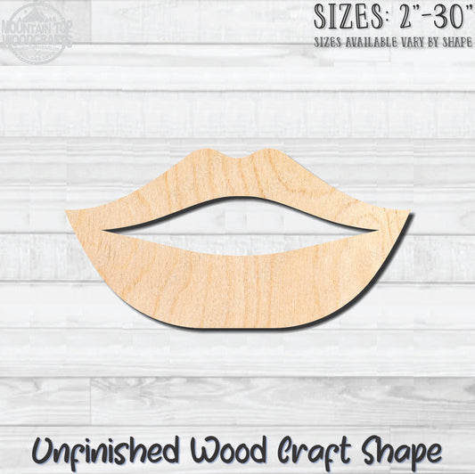 Lips 8 Unfinished Wood Shape Blank Laser Engraved Cutout Woodcraft Craft Supply