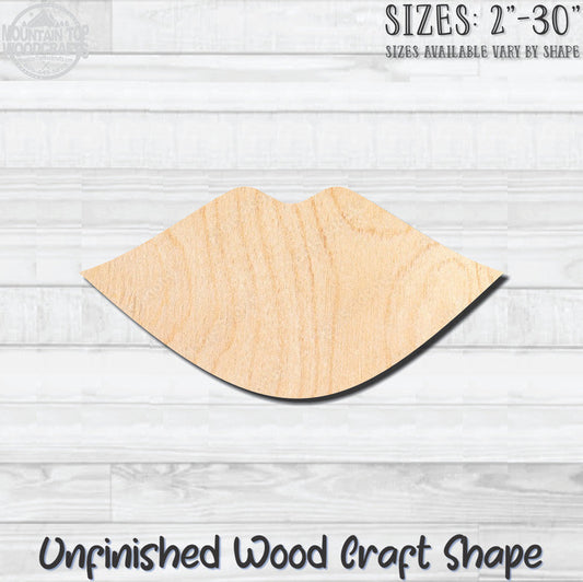 Lips 11 Unfinished Wood Shape Blank Laser Engraved Cutout Woodcraft Craft Supply