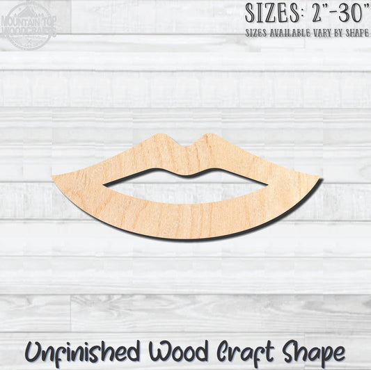 Lips 13 Unfinished Wood Shape Blank Laser Engraved Cutout Woodcraft Craft Supply