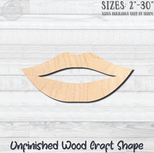 Lips 14 Unfinished Wood Shape Blank Laser Engraved Cutout Woodcraft Craft Supply