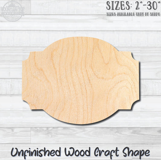 Plaque Sign 1 Unfinished Wood Shape Blank Laser Engraved Cut Out Woodcraft Craft Supply
