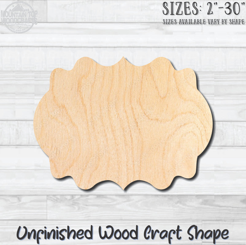 Plaque Sign 2 Unfinished Wood Shape Blank Laser Engraved Cut Out Woodcraft Craft Supply