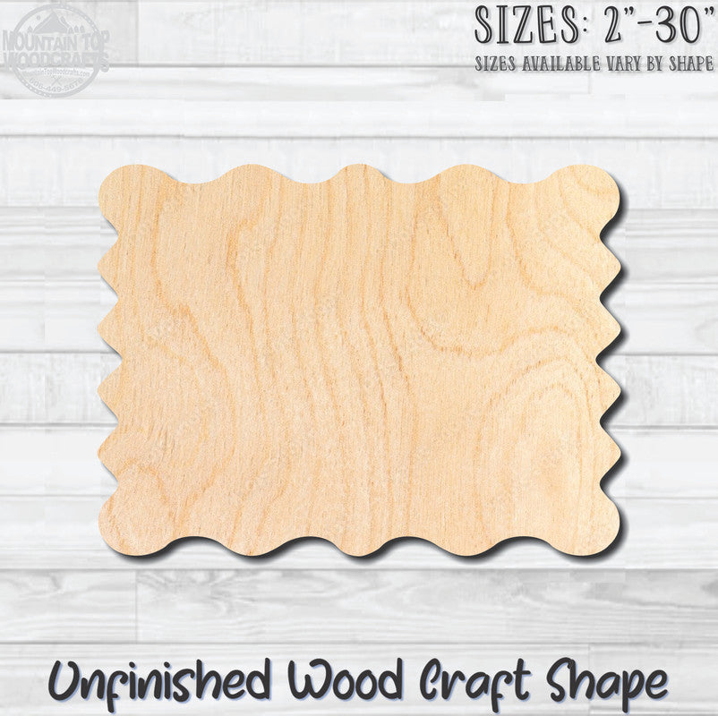 Plaque Sign 4 Unfinished Wood Shape Blank Laser Engraved Cut Out Woodcraft Craft Supply