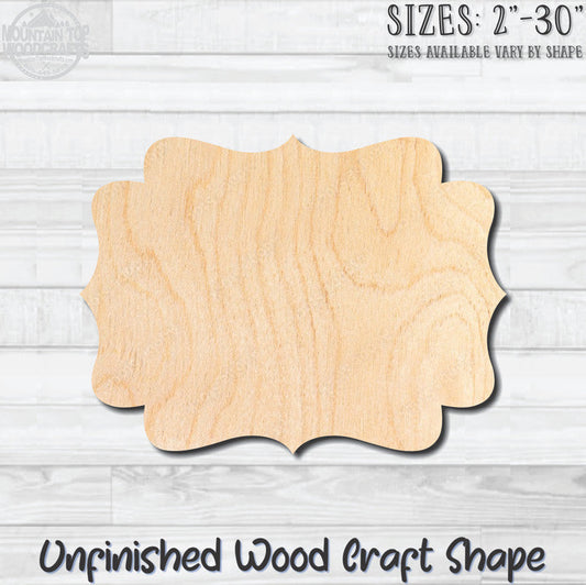 Plaque Sign 6 Unfinished Wood Shape Blank Laser Engraved Cut Out Woodcraft Craft Supply