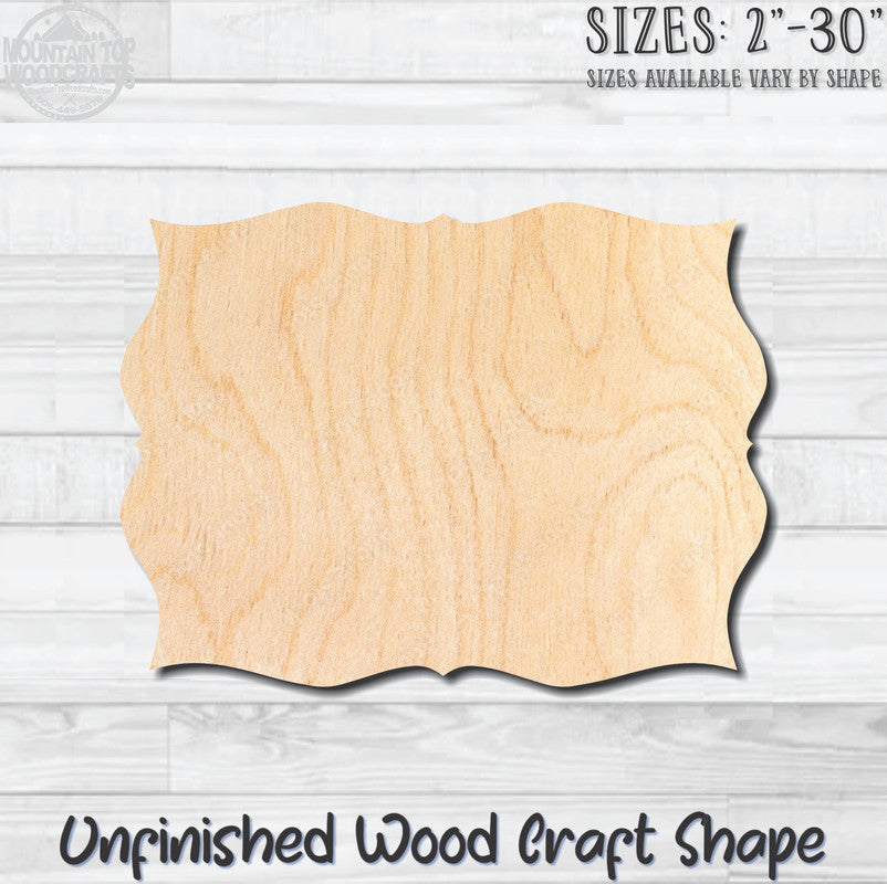 Plaque Sign 10 Unfinished Wood Shape Blank Laser Engraved Cut Out Woodcraft Craft Supply