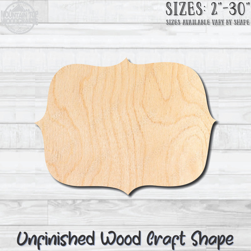 Plaque Sign 12 Unfinished Wood Shape Blank Laser Engraved Cut Out Woodcraft Craft Supply