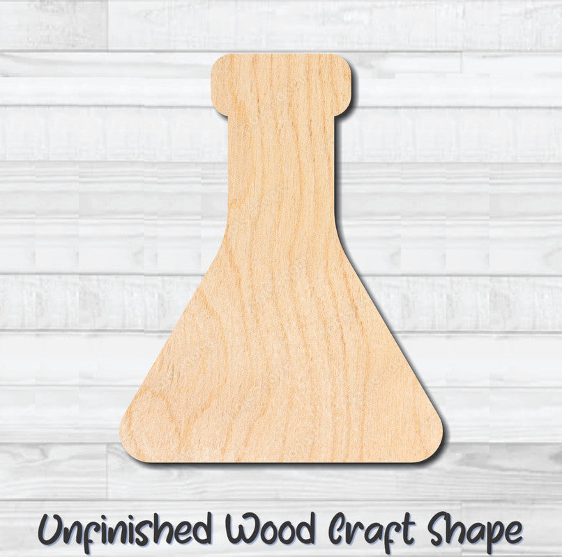Beaker Test Tube Unfinished Wood Shape Blank Laser Engraved Cutout Woodcraft Craft Supply