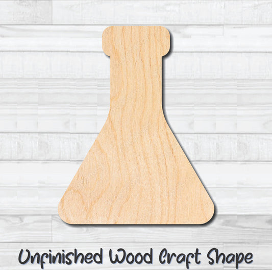 Beaker Test Tube Unfinished Wood Shape Blank Laser Engraved Cutout Woodcraft Craft Supply
