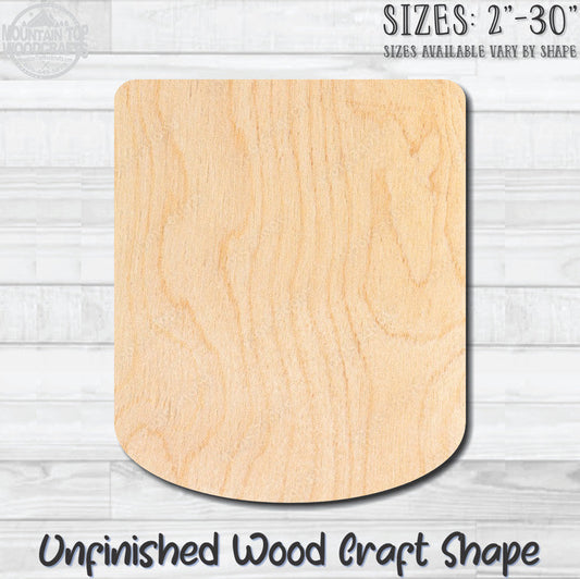 Shield Badge 4 Unfinished Wood Shape Blank Laser Engraved Cut Out Woodcraft Craft Supply