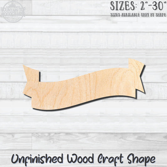 Banner Swag 1 Unfinished Wood Shape Blank Laser Engraved Cutout Woodcraft Craft Supply