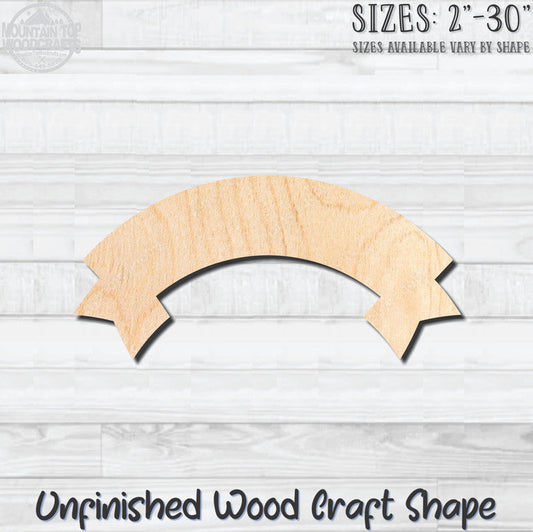 Banner Swag Half Circle Unfinished Wood Shape Blank Laser Engraved Cutout Woodcraft Craft Supply