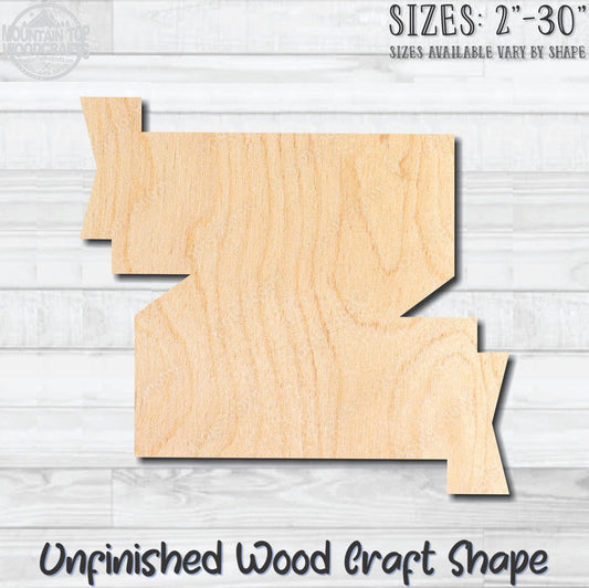 Banner Swag 4 Unfinished Wood Shape Blank Laser Engraved Cutout Woodcraft Craft Supply