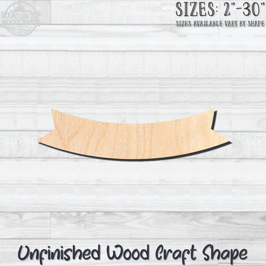 Banner Swag Rounded Unfinished Wood Shape Blank Laser Engraved Cutout Woodcraft Craft Supply