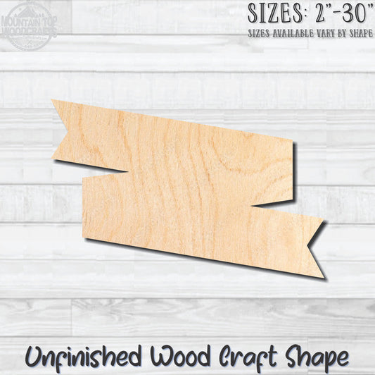 Swag Banner 2 Part Unfinished Wood Shape Blank Laser Engraved Cutout Woodcraft Craft Supply