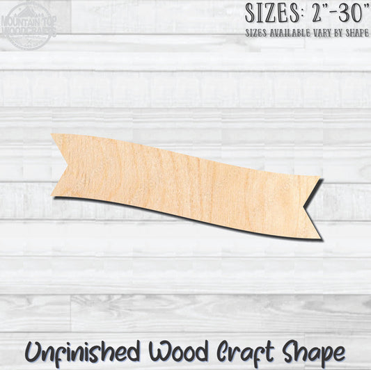 Swag Banner Curved Unfinished Wood Shape Blank Laser Engraved Cutout Woodcraft Craft Supply