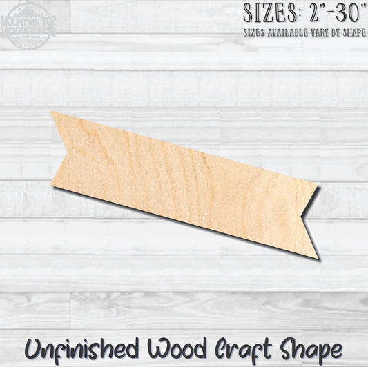 Swag Banner Diagonal 2 Unfinished Wood Shape Blank Laser Engraved Cutout Woodcraft Craft Supply