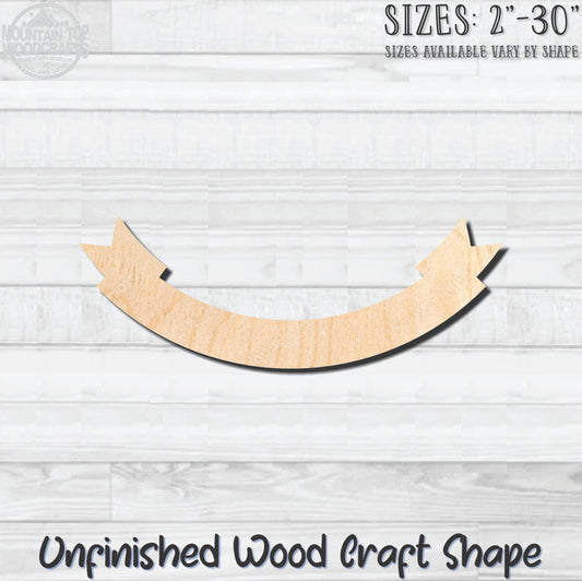 Swag Banner Half Circle Unfinished Wood Shape Blank Laser Engraved Cutout Woodcraft Craft Supply