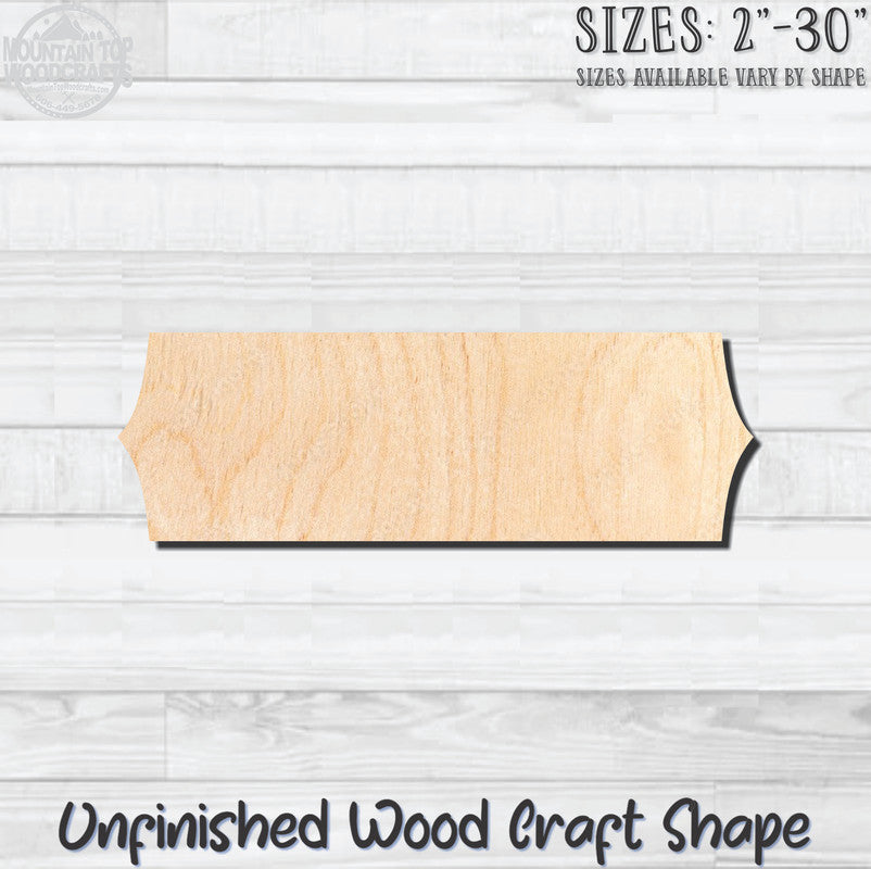 Name Plaque 7 Unfinished Wood Shape Blank Laser Engraved Cutout Woodcraft Craft Supply