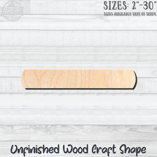 Name Plaque 6 Unfinished Wood Shape Blank Laser Engraved Cutout Woodcraft Craft Supply