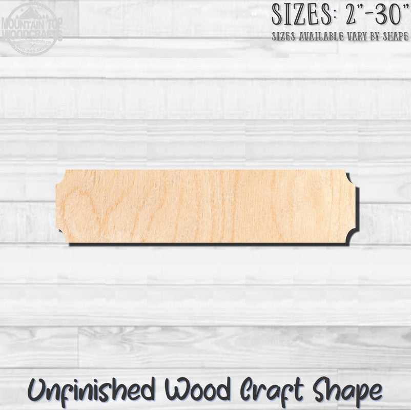 Name Plaque 1 Unfinished Wood Shape Blank Laser Engraved Cutout Woodcraft Craft Supply