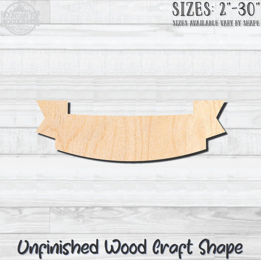 Swag Banner Unfinished Wood Shape Blank Laser Engraved Cutout Woodcraft Craft Supply